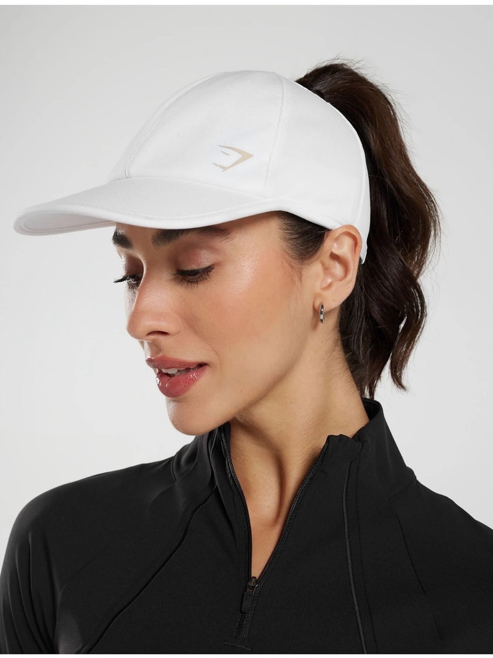 Gymshark White Ponytail Performance Cap -